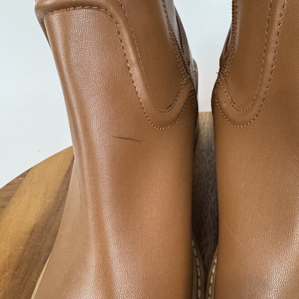 Womens Steven New York Calda Brown Faux Leather Knee High Riding Boots Size 9.5 - Picture 4 of 9